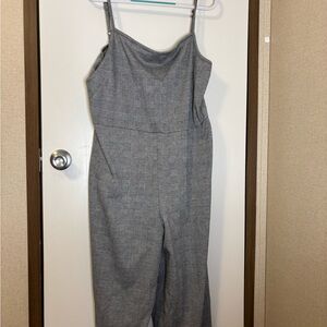 Rue21 Gray Plaid Jumpsuit